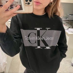 Calvin Klein Jeans Black Monogram Crewneck Sweatshirt